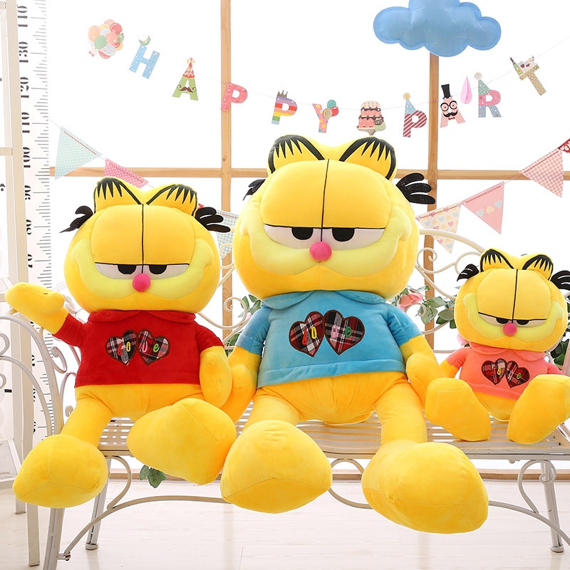 Anime Garfield Fat Angry Cat Plush Toys Animal Kawaii Cat Simulation Ugly Cat Stuffed Doll Pillow 1