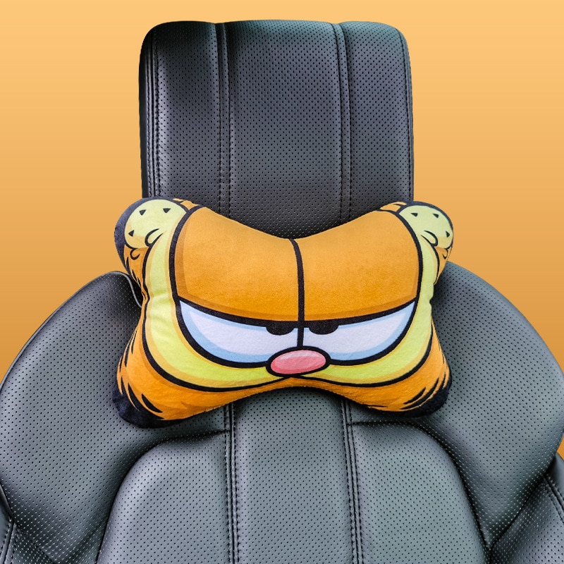 Garfield Classic Animation Cute Plush Doll Chair Neck Pillow Kawaii Fluffy Stuffed Waist Cushion Car Accessories 2