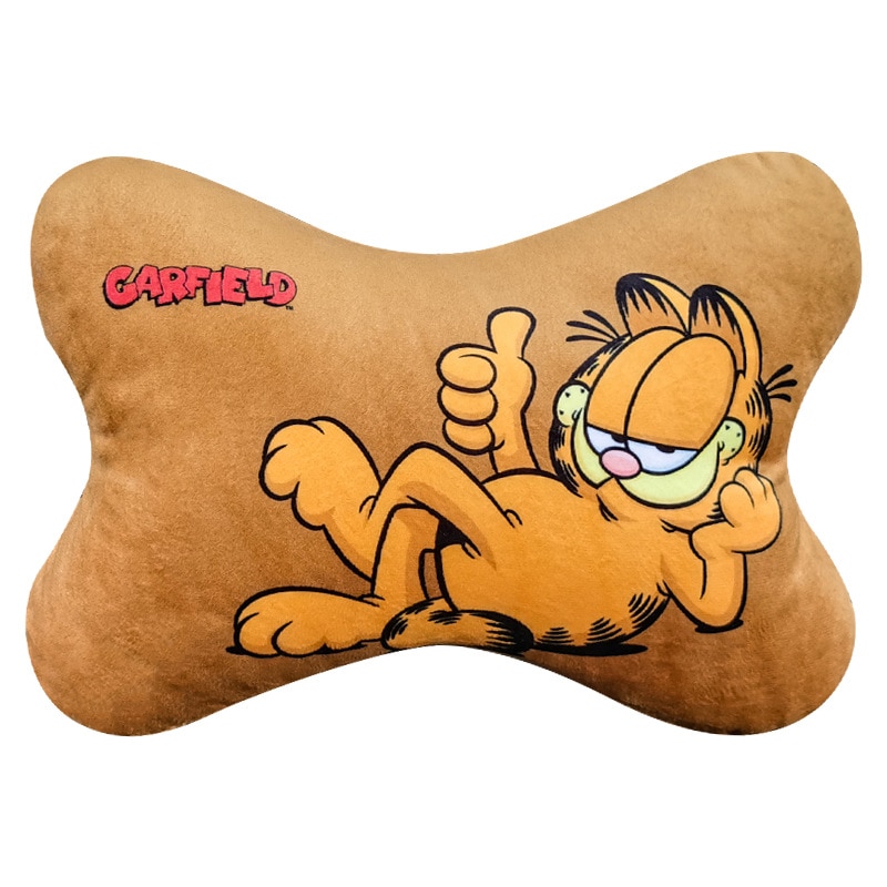Garfield Classic Animation Cute Plush Doll Chair Neck Pillow Kawaii Fluffy Stuffed Waist Cushion Car Accessories