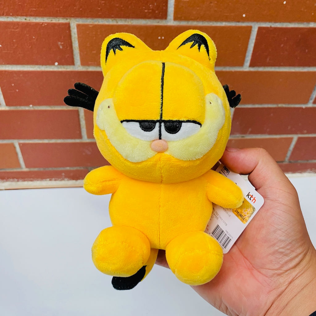 Garfield Classic Yellow Cat Cartoon Plush Key Chain Small Doll Schoolbag Backpack Pendant for Girls Kid 3