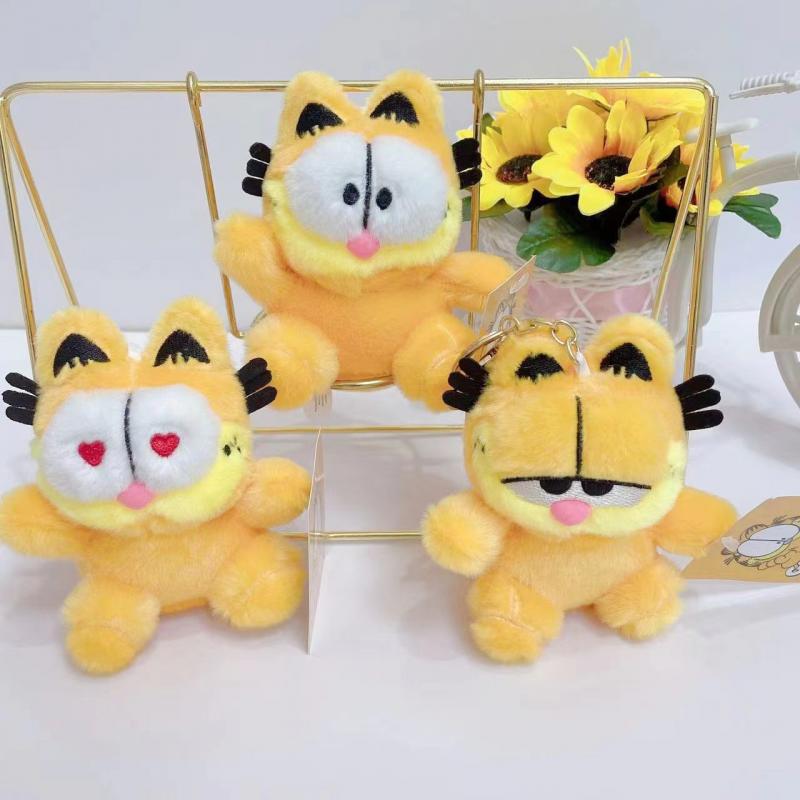 New 12Cm Garfield Plush Filled Backpack Pendant Cartoon Animation Peripheral Toys Cat Random Key Chain Gifts 1