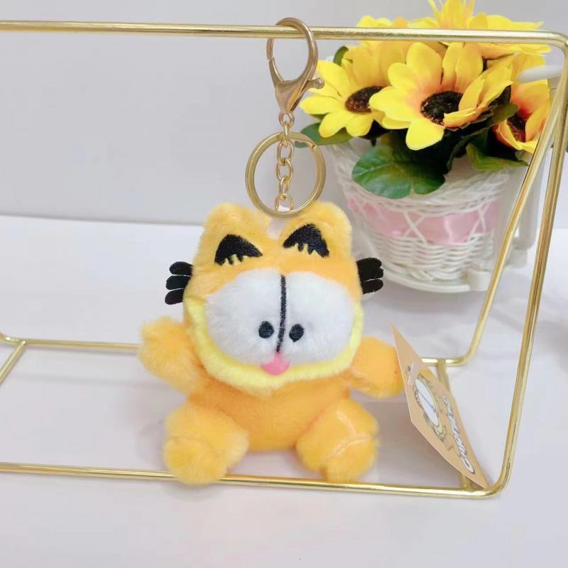 New 12Cm Garfield Plush Filled Backpack Pendant Cartoon Animation Peripheral Toys Cat Random Key Chain Gifts 3