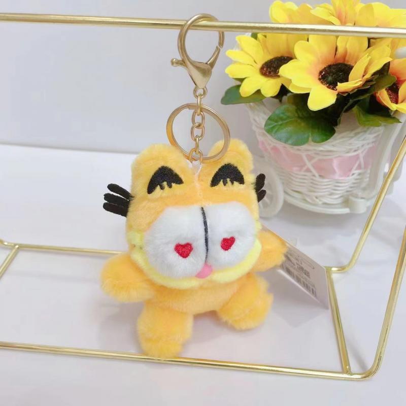 New 12Cm Garfield Plush Filled Backpack Pendant Cartoon Animation Peripheral Toys Cat Random Key Chain Gifts 4