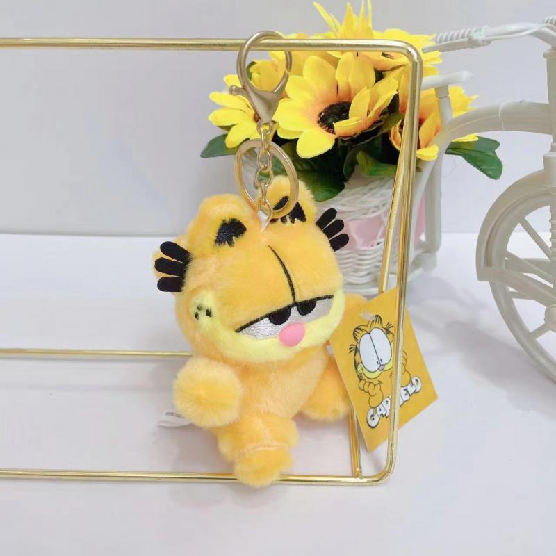 New 12Cm Garfield Plush Filled Backpack Pendant Cartoon Animation Peripheral Toys Cat Random Key Chain Gifts