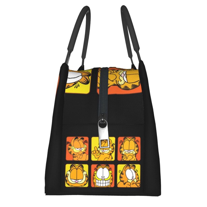 Vintage Cute Garfields Cat Thermal Insulated Lunch Bag Comic Cartoon Lunch Tote for Outdoor Camping Travel 3
