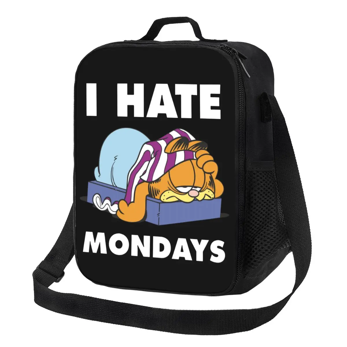 Garfields Insulated Lunch Bags for Women I hate Monday Portable Thermal Cooler Food Bento Box Kids