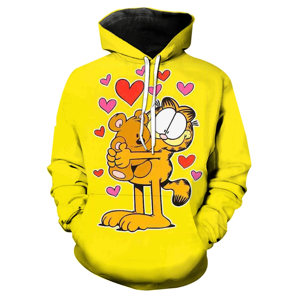 Hot Selling 2023 New Manga Cartoon Hoodie Women s Garfield Print Hoodie Japanese Anime Pattern Sweatshirt
