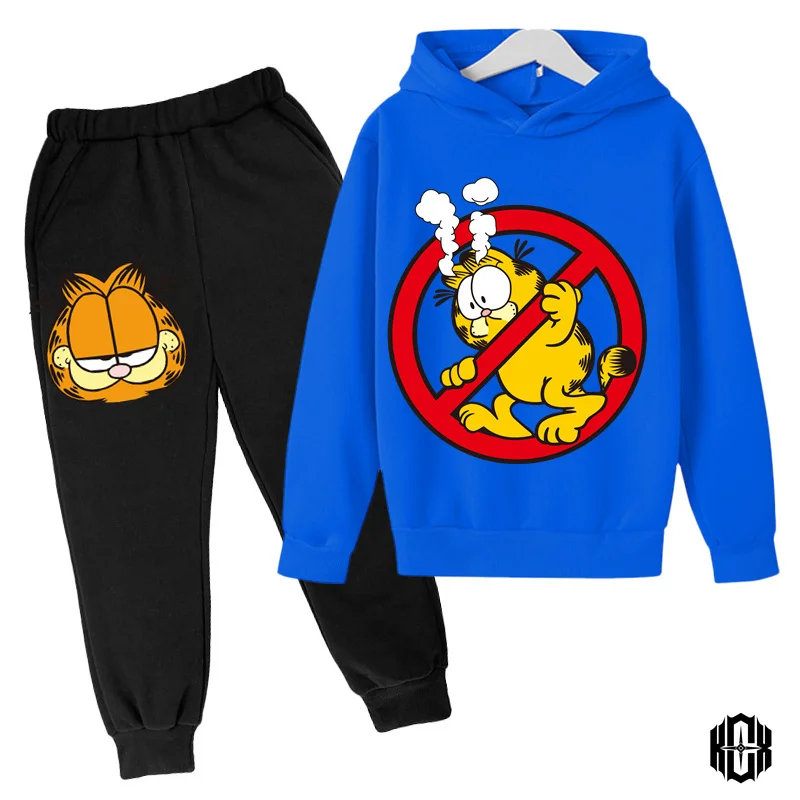 Kids Clothing Sets Children 2 12 Years Birthday Suit Boys Tracksuits Brand Sport Suits Garfield Hoodies 1