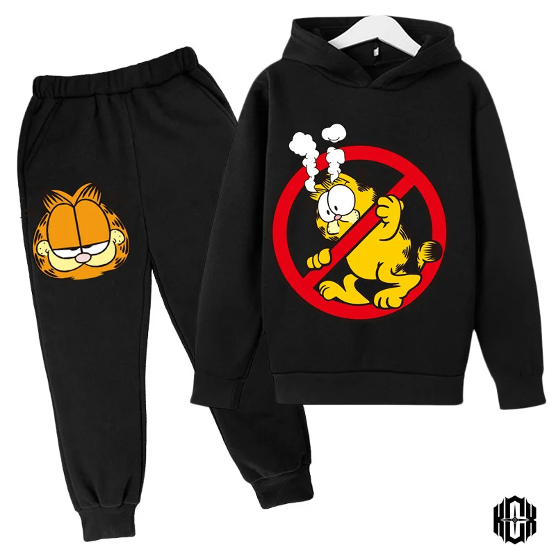 Kids Clothing Sets Children 2 12 Years Birthday Suit Boys Tracksuits Brand Sport Suits Garfield Hoodies