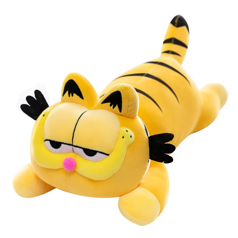 Small Garfield Elastic Plush Filling Pillow Backrest Classic Fat Cat Baby Companion Doll Bedside Decoration Family